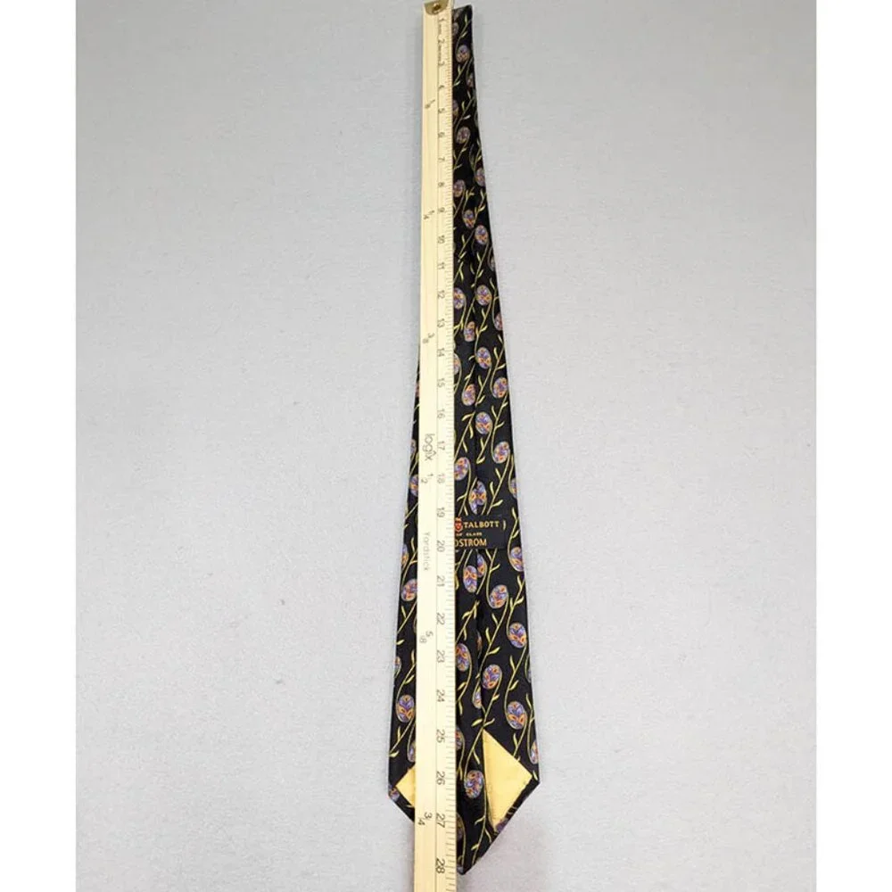 Robert Talbott Best of Class Nordstrom Silk Mens Neck Tie Black Heritage Classic